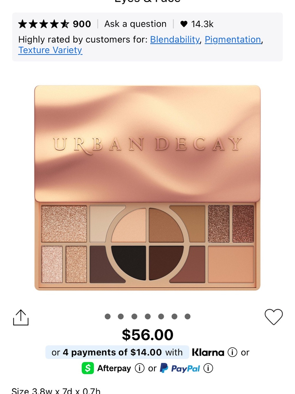 Urban Decay Pink Ombre Compact with 'WARM' Label - Picture 4 of 4